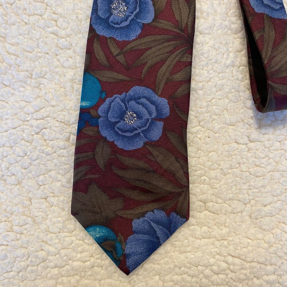 Don Loper Beverly Hills 100% Silk Men's Floral Necktie